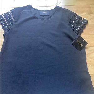 Black top with pearls